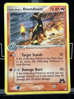 Team Magma's Houndoom - 34/95 - Uncommon - Pokemon Magma vs Aqua - Regular LP - Image 3
