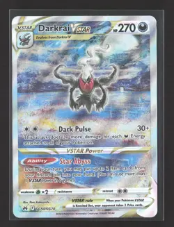 Pokemon Crown Zenith Galarian Gallery Darkrai VSTAR rare holo vstar #GG50 - Image 1