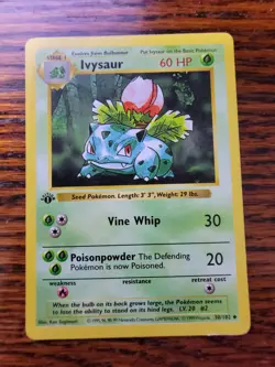 MP Pokemon 1st Edition Base Set 1999 Ivysaur Shadowless 30/102 - Image 1