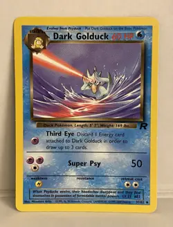 2000 Pokemon Team Rocket Dark Golduck #37/82 NM Condition - Image 1