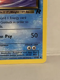 2000 Pokemon Team Rocket Dark Golduck #37/82 NM Condition - Image 5