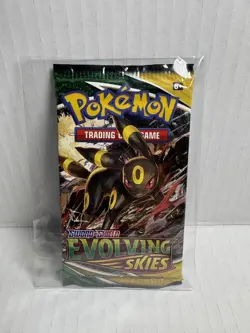 2021 Pokemon Evolving Skies Booster Pack Factory Sealed Umbreon Art NEW - Image 1