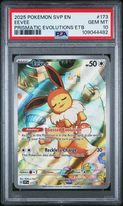 2025 POKEMON SVP EN-SV BLACK STAR PROMO #173 EEVEE PSA 10 - Image 1