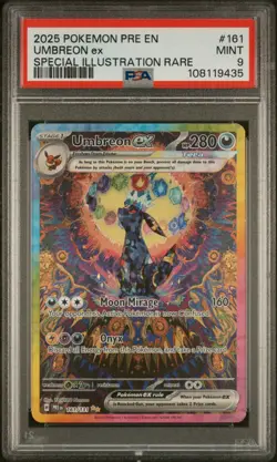 2025 POKEMON PRE EN-PRISMATIC EVOLUTIONS #161 UMBREON EX PSA 9 - Image 1