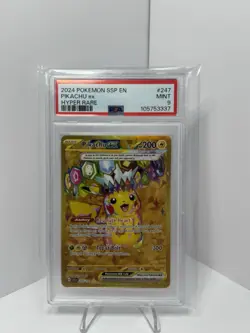 Pokemon TCG Pikachu EX Surging Sparks 247/191 PSA 9 - Image 1
