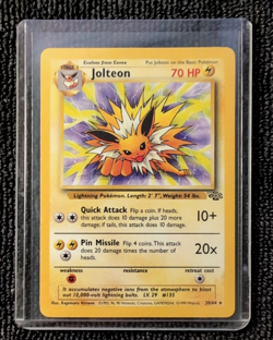 Pokemon TCG Jolteon 20/64 Jungle Non-Holo Unlimited Rare Vintage LP - Image 1