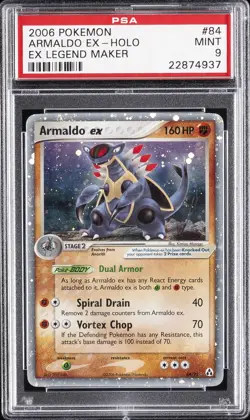2006 POKEMON EX LEGEND MAKER #84 ARMALDO EX-HOLO PSA 9 - Image 1