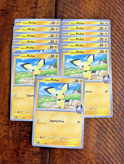 LOT x13 - #71 Ethan's Pichu Pokemon TCG S&V Destined Rivals - Lightning - Image 1