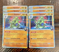 LOT x6 - #96 Team Rocket's Tyranitar HOLO Pokemon TCG S&V Destined Rivals - Image 1