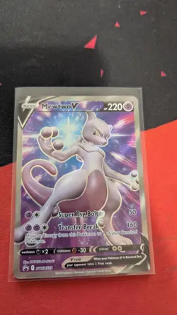 Mewtwo v SWSH229 Black Star Promo Full Art Holo Pokemon Go 2022 - Image 1