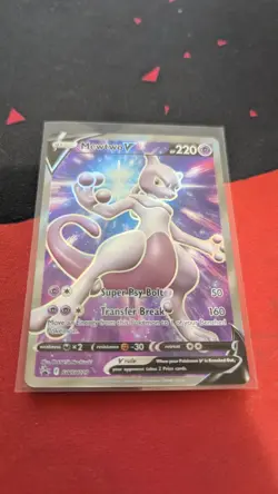 Mewtwo v SWSH229 Black Star Promo Full Art Holo Pokemon Go 2022 - Image 3