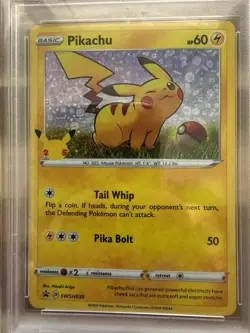 2020 POKEMON SWSH BLACK STAR PROMO #039 PIKACHU-HOLO PSA 9 - Two Copies - Image 3
