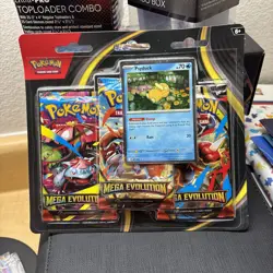 Pokemon TCG Mega Evolution 3 Pack Blister (Psyduck Promo) (1) - Image 1