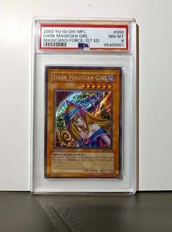 Dark Magician Girl 2003 Yu-Gi-Oh! MFC Magician's Force 1st Edition #000 PSA 8 - Image 1