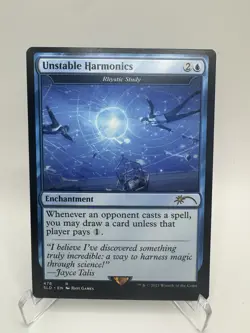 UNSTABLE HARMONICS (RHYSTIC STUDY) Secret Lair Magic MTG MINT CARD - Image 1