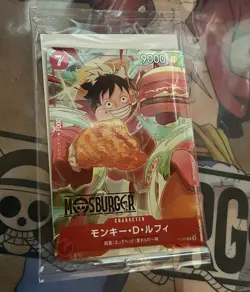 ONE PIECE Card Game x MOS BURGER ~ Original Illustration Luffy Promo Card - Image 1