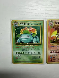 Charizard Blastoise Venusaur Holo Set 3 Cards Japanese Base Set Pokemon Vintage - Image 2