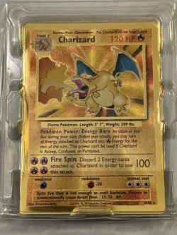SEALED Pokemon Celebrations Charizard Gold Metal Card Premium #4/102 - Image 1