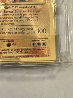 SEALED Pokemon Celebrations Charizard Gold Metal Card Premium #4/102 - Image 3