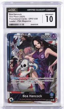 2025 ONE PIECE - PROMO CARDS LEADER - PSA MAGAZINE BOA HANCOCK CGC 10 GEM MINT - Image 1
