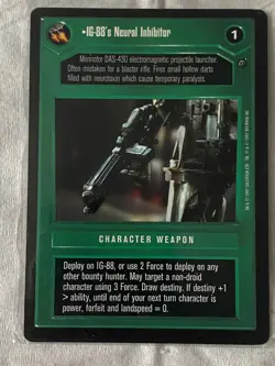 Decipher Star Wars CCG Dagobah IG-88's NEURAL INHIBITOR Card NM - Image 1