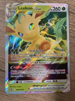 Leafeon VSTAR SWSH195 Black Star Promo Ultra Rare Pokemon Card - Image 1