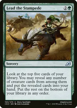 FOIL Lead the Stampede Ikoria Magic MTG Sorcery CARD 1x (163/274) - Image 1