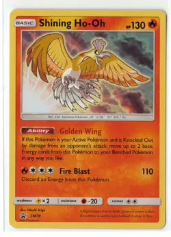 Pokemon TCG Shining Ho-Oh SM70 Black Star Promo Card NM/M Condition - Image 1