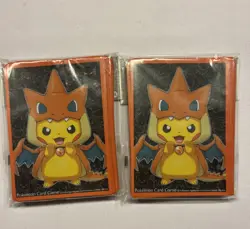 64X Mega Tokyo's Pikachu Card Sleeves Deck Sheeld Pikazard Pokemon Center 2015 - Image 1