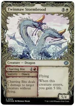 Twinmaw Stormbrood (Showcase) Foil - 0320 - Tarkir Dragonstorm - MTG - NM/M - Image 1