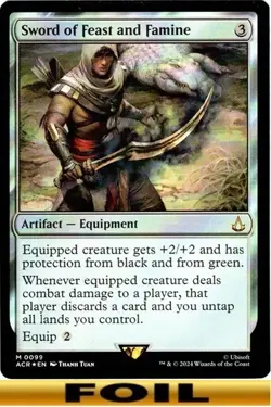 1x - Sword of Feast and Famine - FOIL #99 - Assassin's Creed - NM MTG - Image 1