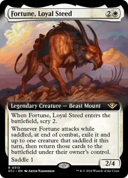 Fortune, Loyal Steed EXTENDED - 0313 - Rare Outlaws of Thunder Junction OTJ MTG - Image 1