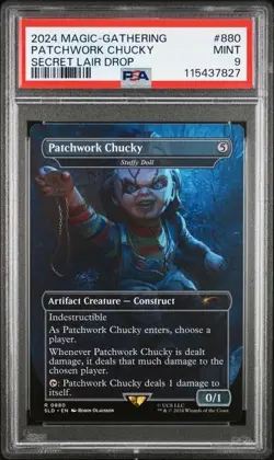 2024 MTG PATCHWORK CHUCKY PSA 9 Secret Lair Drop #880 Stuffy Doll - Image 1