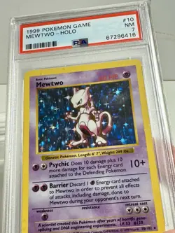 Pokemon PSA 7 NM Shadowless Base Set Holo Mewtwo 10/102 - Image 3