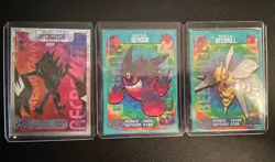 Pokemon Pokedex Mega Gengar, Mega Beedrill, Necrozma Cracked Ice Holo Lot 636996769739 - Image 1