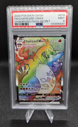 Charizard VMAX (Secret) 74/73 Pokemon Champion's Path - PSA 9 Mint - Image 1