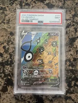 Pokemon TCG - Unown V (Alternate Full Art) 177/195 - Silver Tempest - PSA 9 - Image 1