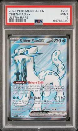 2023 POKEMON PAL EN-PALDEA EVOLVED ULTRA RARE #236 CHIEN-PAO EX PSA 9 - Image 1