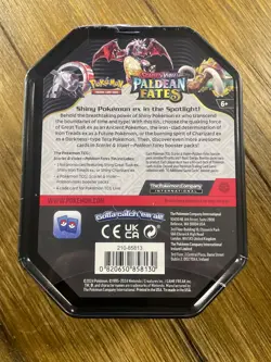 Pokemon TCG Charizard Scarlet & Violet Paldean Fates Tin (SEALED!) - Image 2