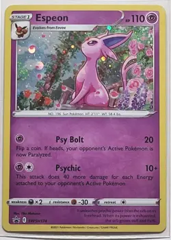Espeon SWSH174 Black Star Cosmos Holo Promo 2021 Pokemon TCG LP-NM - Image 1