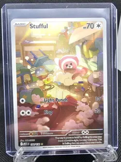 2025 Pokemon Stufful 154/132 Illustration Rare Holo Mega Evolutions - Image 1