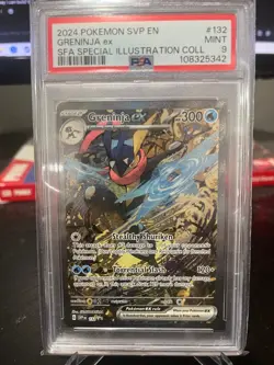 PSA 9 Greninja ex #132 Shrouded Fable SVP Black Star Promo Pokemon Card Game - Image 1