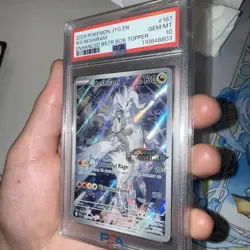 N's Reshiram Journey Together Stamped 167/159 SV09 Box Topper Promo Card PSA 10 - Image 1