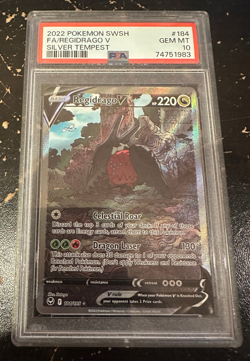 Pokemon TCG Regidrago V 184 Silver Tempest Alt Art Card PSA 10 Gem Mint - Image 1