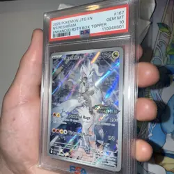 N's Reshiram Journey Together Stamped 167/159 SV09 Box Topper Promo Card PSA 10 - Image 1