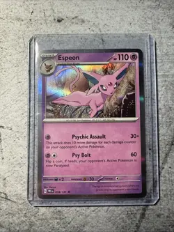 Espeon Prismatic Evolutions Holo Rare Pokemon TCG Scarlet & Violet Card 033/131 - Image 1