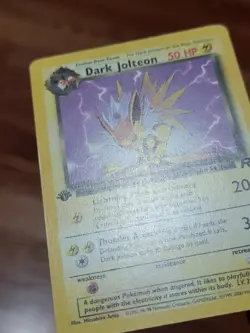 1st Edition Dark Jolteon MP! Vintage 38/82 Team Rocket Pokemon Card - Image 2