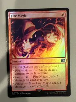 MTG, Fire Magic FOIL 136 NM Final Fantasy Foil Uncommon - Image 1
