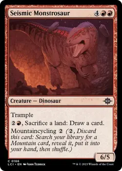 Seismic Monstrosaur 166 LCI MTG Red Dinosaur Trample Common 2023 Tedrick EN - Image 1