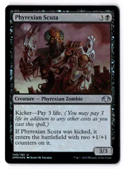 Phyrexian Scuta LP* FOIL Dominaria Remastered ENGLISH 100/261 mtg -UnltdCards - Image 1